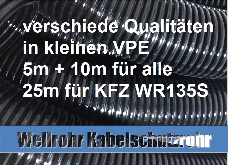 KLEINE VPE - Wellrohr 5m 10m 25m